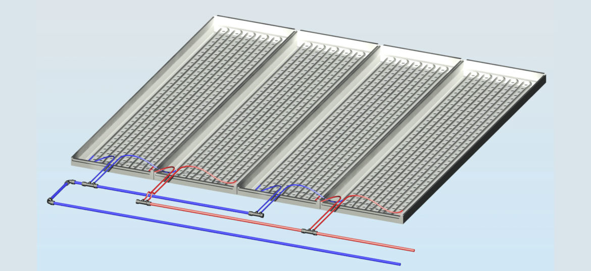 Delgado Metal zum Heizen und Kühlen von der Decke