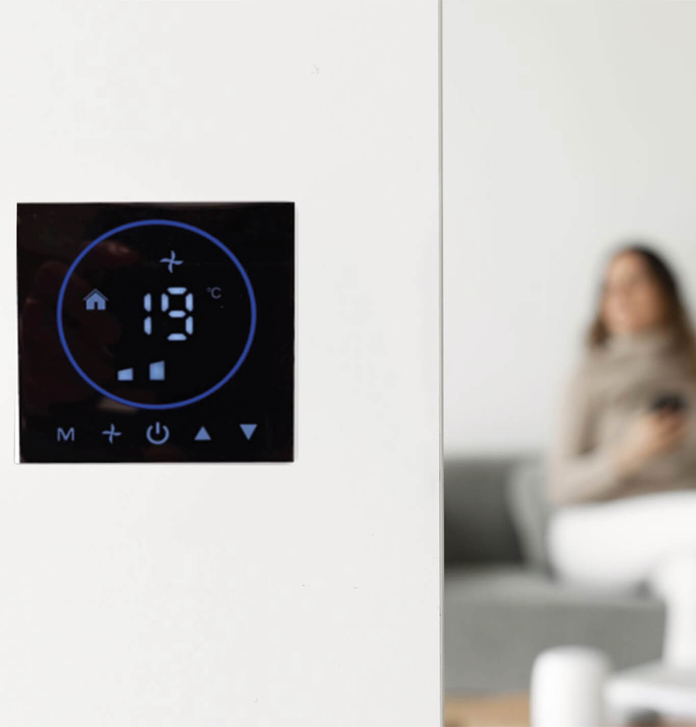 Deckenkassette Black Box Raumthermostat Smart Crystal