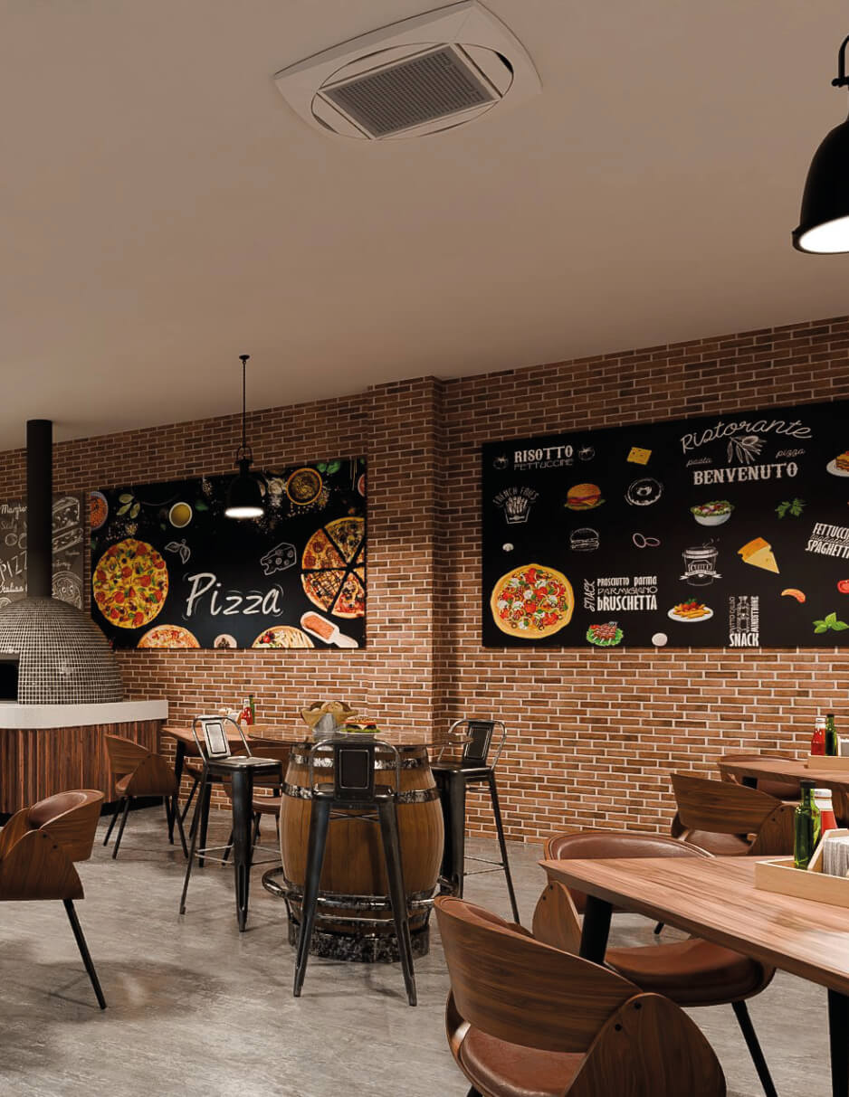 Deckenkassette Black Box in Hotel Restaurant und Cafe