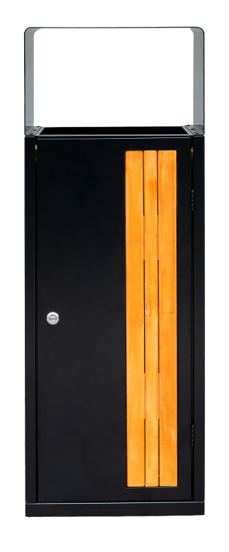Abfallsortiersysteme aus Metall K110 D mit Echtholz Dekor