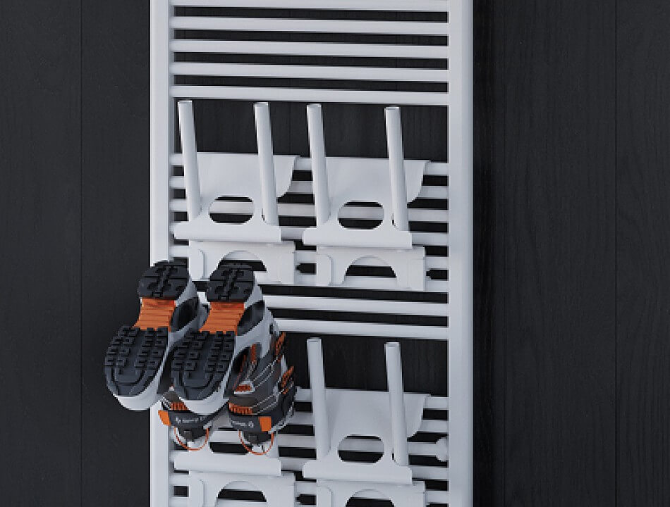 Heizkörper mit Zubehör zum trocknen von Skischuhen oder anderen Schuhen